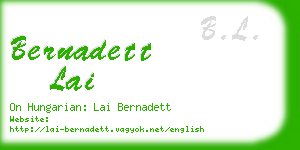 bernadett lai business card